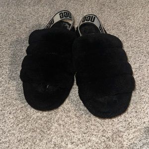 Oh Yeah Black Slide Ugg Slippers
